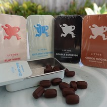 리토스 커피 캔디츄 15g- 진찌 커피 맛 /진짜 커피카페인이 들어 있는/더블에스프레소/플랫화이트/아이스드 민트/초크 모카, 플랫화이트, 10