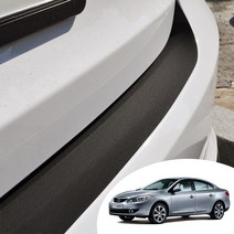 뉴SM3 프리미엄 트렁크 리어 범퍼 프로텍터 데칼 스티커 스크레치 방지 카본 무광 유광 시트지, 무광 블랙