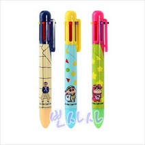 짱구는못말려 짱구 6색 볼펜 랜덤발송 뽀사사 캐릭터볼펜, 6개