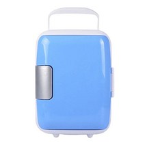 자동차 휴대용 냉장고 냉동고 여행 캠핑 운전 쿨러 따뜻한 블루와 핑크 12V 4L 미니, 블루