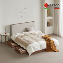 인베스코 브릭 서랍형 침대 SS_온슬립 I템퍼유로탑 매트리스, 라이트그레이