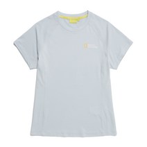 [정품매장]내셔널지오그래픽 여성 파인번팅 스몰 로고 반팔 티셔츠 BLEACHED AQUA N222WTS830