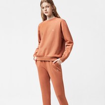 (NC수원터미널) 아키클래식 아이콘로고 맨투맨 조거팬츠 기모 세트 체리 브라운 트레이닝 운동복