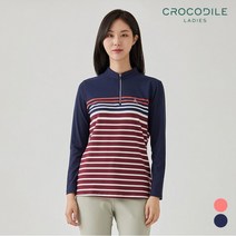 [크로커다일레이디] 스트라이프반집업티셔츠_CL0WTS203