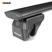Atorack 알루미늄 합금 범용 헤비 듀티 SUV 오프로드 루프 랙 크로스 바 크로스 빔, 120CM 블랙 -  2개