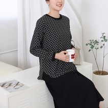 마담센스 시크릿 니트단 블라우스 MT8765 미시 캐주얼룩 빅사이즈 블라우스