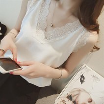 시폰 나시 여 브이넥 아우터 슈트 이너 가을 코디 양복스웨터 레깅스 심플 톱