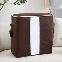 하주글로벌 숨쉬는 대용량 이불보관 이불정리 옷 정리함, (세로형) 다크 브라운