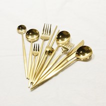 보겐 퀸즈 골드 커트러리 양식기 수저 나이프 포크, 디너포크