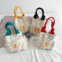 뉴몰 캔버스 텀블러백 스마일가방 미니 캔버스백 3color