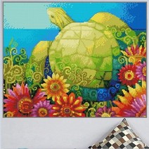 큐브아트 행운거북이(50x40cm전체원형) 보석십자수
