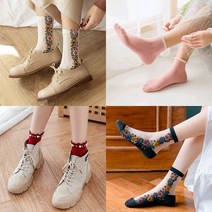 인기쟁이 레트로 복고 레이스 꽃앙말 모음