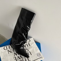 롱부츠 패션 뾰족 무릎 위 없는 롱부츠 사이드 지퍼 하이부츠 패션 팬츠