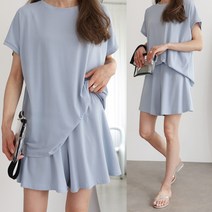 하늘바라기 여성용 쿨링 치마 바지 세트