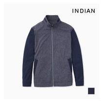 인디안 INDIAN 몸판 프린트 배색 네이비 점퍼__MITCLUM3411