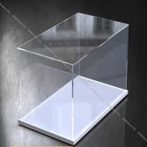 대형 아크릴 쇼케이스 전시 상자 투명케이스피규어 장식장 강아지산소방, 검은색바닥, 60x40x40