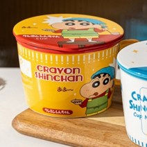 짱구 공식 라이센스 라면기 라면그릇, 옐로우, 1개