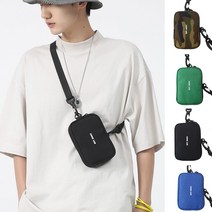 남자여자 보조가방 캐주얼룩 캔버스 미니 크로스백 힙색