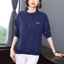 채윤러브 chaeyoon love 중년여성 반폴라 빅사이즈 루즈핏 캐주얼 맨투맨 상의