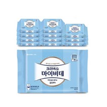 크리넥스 마이비데 물티슈 리필 46매 12팩 키즈 휴대용 클린 밸런스케어 물휴지 캡형 1021453, 마이비데 물티슈 리필형 46매 x