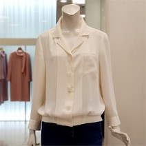 아이잗바바 NC09 핀턱 슬리브 칼라 블라우스 BM4A0BL43