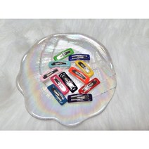 강아지핀 강아지머리핀 빗살핀 기본사각똑딱핀(3cm), 민트