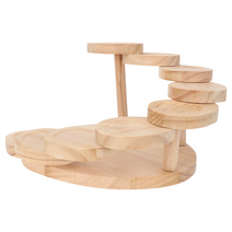 다육이 화분 받침대 컵 케이크 스탠드 케이크 계층 나무 타워 서빙 트레이 컵 케이크 12 층 농가 나무 화분 미니 디스플레이 스탠드 디저트 소박한, AJK2673800