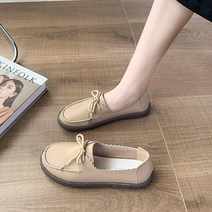 발 편한 여성 로퍼 단화 구두 신발 슈즈 통기성 레이스업 매듭 심플 매력적인 캐주얼 모던