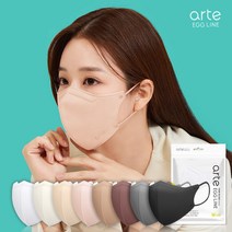 아르떼 에그라인 새부리형 컬러 마스크 중형 대형 50매/100매, 중형_아이보리 100매