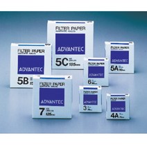 ADVANTEC 정량여과지 No.5A 지름 55mm 여과 속도 중간 인산 마그네슘 암모늄등 중간 크기의 침전물 여과에 적합, 1개