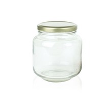 [가인글로벌] 원형고추장1L 유리병 12개1박스+골드캡, 12개, 900ml
