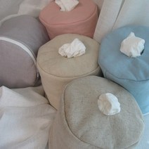 제이홈 덮개 달린 린넨 두루마리휴지커버, 인디핑크