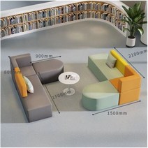 병원대기실소파 도서관쇼파 사무용 심플인테리어디자인 대형소파 호텔 10인용, 조합 49