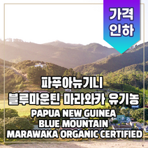(커피생두) 216 파푸아뉴기니 블루마운틴 마라와카 유기농 1kg