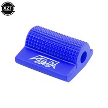 9mm 유니버설 오토바이 시프트 기어 레버 페달 고무 커버 슈 프로텍터 풋 페그 토 젤 혼다 가와사키 야마, blue