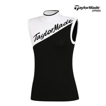 여성 소재 믹스 사선 배색 민소매 티셔츠 TWTHL6347-199