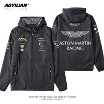 F1 애스턴마틴 기모 레이싱 오토바이 바이크 바람막이 후드 자켓 점퍼