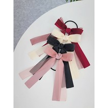 롱테일 리본 골지 포니테일 골프 머리끈 헤어끈 헤어슈슈