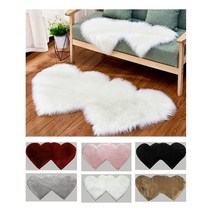 쌍하트 발매트 35x70cm 소파 긴털 카페트 가정용, 쿠팡 레드