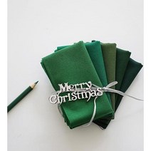 원단패키지 면20수 무지패키지 천 그린 5종 91136, 1/4마(5장)