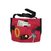 Downtown Pet Supply 프리미엄 디럭스 강아지 반려동물 훈련 간식 미끼 가방 파우치 레드 무료 클리커 포함 408584