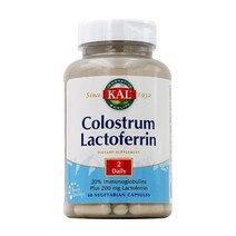 Kal 콜로스트럼 락토페린 200mg 베지테리안 캡슐, 1개, 60개입, 60정