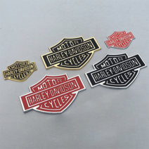 할리데이비슨로고 3D 크롬스티커 6 Type, 레드&실버, 대형