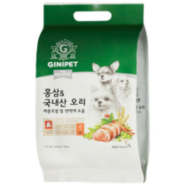 지니펫 더 홀리스틱 홍삼&국내산 오리 강아지사료, 2개, 1.2kg