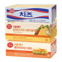 서울우유 체다슬라이스치즈 100매 *3종 체다베이커리/멀티2/무색소, 01. 체다베이커리 100매