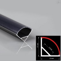 0 5 m pcs V U YW-타입 LED 알루미늄 프로파일 오목한 유백색 검정색 커버 채널 코너 캐비닛 선형 바 스트립 조명 2-30 개 묶음, 04-V Style Black, 26-5PCS