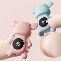 꾸기하우스 디지털 탕온계 물 온도계, 핑크, 1개