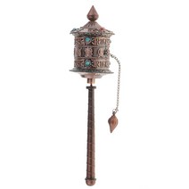 휴대용 티베트 종교 경전 21cm 불교 손기도 바퀴