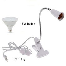 12 머리 6w 15w 20w led 성장 빛 e27 phyto 램프 식물 이동식 식물 클립 램프 씨앗 꽃 성장 텐트, 1헤드 i 15w