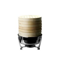 찜판 잔치 행사 푸드 디쉬 JH-068 30cm 전기용 금장 뷔폐용 대나무 딤섬 3단찜기